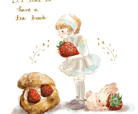 商用利用OK✴︎ゆるふわ水彩イラスト描きます 商用利用OK＊水彩イラスト。店舗・商品イラスト対応可 イメージ1