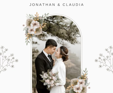 結婚式のウェルカムボードをデザインします イメージ1