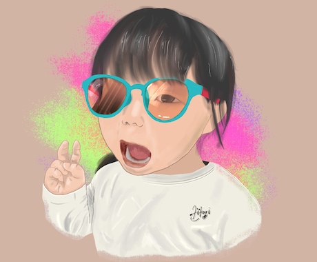 記念日や誕生日など、大切な日に贈る似顔絵を描きます ポップで躍動感のあるイラストがお好きな方へ イメージ1