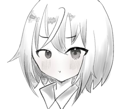 白黒のカッコイイアイコン描けます 色を白と黒しか使わないので目を引きやすい イメージ1