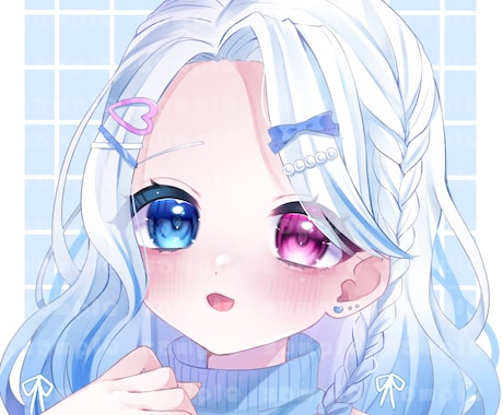キラキラ透明感のある可愛らしいイラストを作成します 商用利用代込み！SNSアイコン、立ち絵、1枚絵、MVなどに！ イメージ2