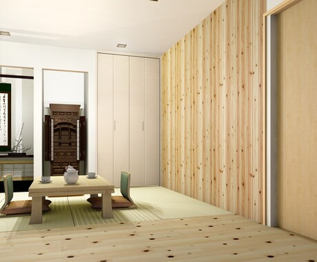 戸建て住宅の3D室内パース作成いたします 建築CADにて高品質なリアルCGを提供いたします。 イメージ2
