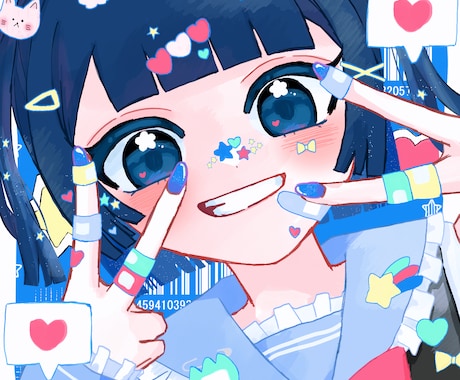 商用利用OK！可愛いイラストお描きします ポップでゆめかわなイラストです！ イメージ1