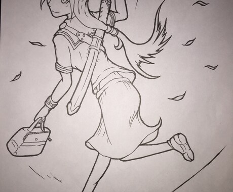 ご要望のモノクロイラスト、お描きします 自分で色を付けられるのが最大の特徴です！ イメージ2