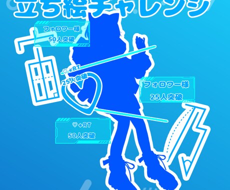 立ち絵チャレンジ画像作成します VTuber準備中の方、IRIAM準備中の方必見！ イメージ1