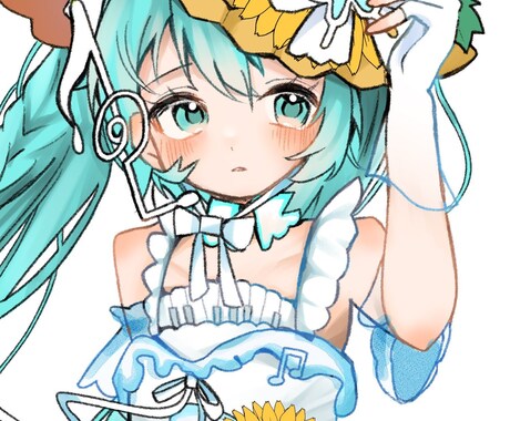 女の子のふわふわ可愛いイラスト描きます 鉛筆で描く柔らかい雰囲気のバストアップイラストです！ イメージ2