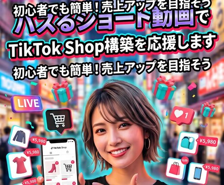 TikTok Shop構築します バズるショート動画でTikTok Shop構築を応援します イメージ1