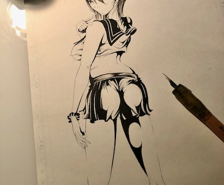 可愛い女の子・ヒロイン描かせていただきます 唯一無二のアナログ原稿にして原画を納品します！データ化あり！ イメージ2