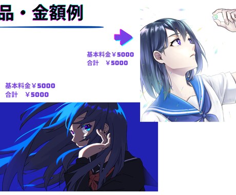 サムネ/グッズ/V活動 向けキャライラスト描きます あなたのかっこかわいい女の子、かっこいい男の子描かせて下さい イメージ2