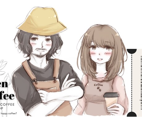 名刺などにぜひ！人物二次元化イラスト描きます 実在の方を二次元キャラにして、名刺風にデザインいたします♪ イメージ1