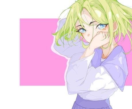 Vtuber向け！配信画面・サムネイルを作成します 透き通るように可愛い女の子、とシンプルな背景が魅力 イメージ2