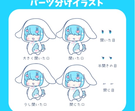 口パク対応・動く配信用アバター制作します お手軽にVTuber！アニスタ対応・解説動画や配信に！ イメージ2