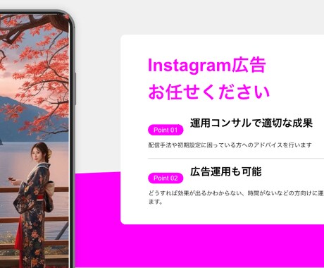 Instagram広告での集客に対応します Instagram広告のコンサルティング・運用代行をサポート イメージ1