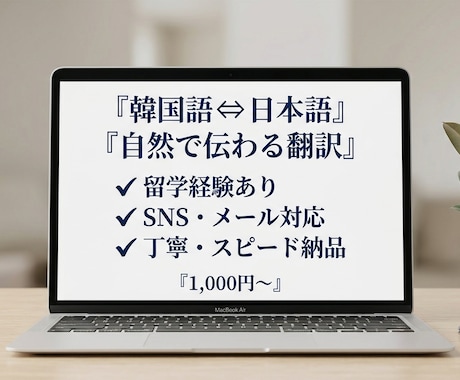 韓国語⇔日本語を自然で伝わる文章に翻訳します イメージ1
