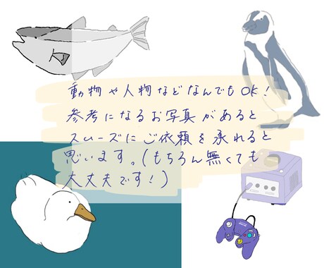ゆるい･個性的なイラスト描きます 動物･人物などなんでもOK！アイコン･イラストが欲しい方へ！ イメージ2