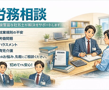 オンライン版　シンプルな労務相談を賜ります 顧問契約未満の労務相談をオンラインで賜ります。 イメージ1