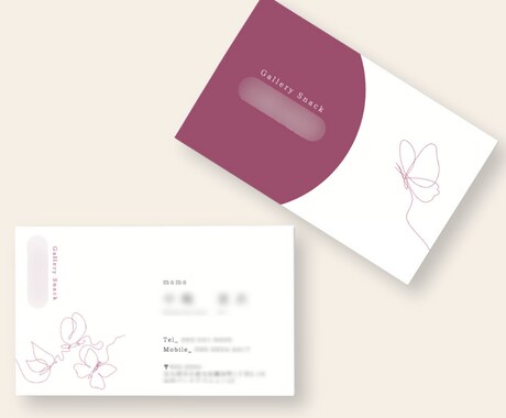 名刺・カードのデザイン制作いたします 印刷対応可能｜女性らしい優しいデザイン イメージ2