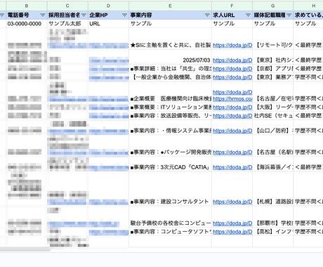 採用ニーズあり採用担当者名のリスト提供します ⭐️即営業可⭐️532件担当者名＆522件メールアドレス付き イメージ2
