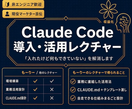 Claude Code導入サポートします 6日で別世界と言わせたClaude Code活用レクチャー イメージ1