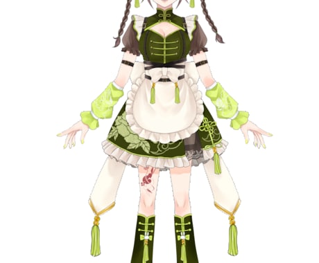 Live2D・モデリングしやすい立ち絵制作します Live2Dモデリングに対応したパーツ分けイラスト制作します イメージ2