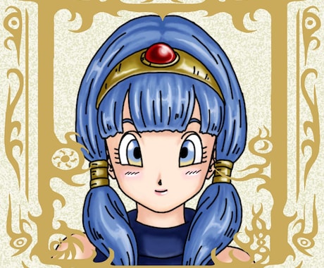 SNSアイコン・全身イラストをDQ風に作成します ✿お誕生日プレゼント、ウェディグンボードにも最適です！！✿ イメージ1