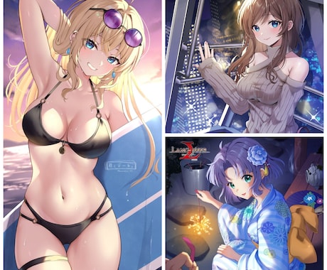 商用利用可！1枚絵、立ち絵作成します 色鮮やかな塗り&可愛い女の子が得意です♪ イメージ2