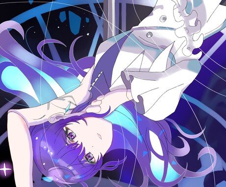 アニメ塗りのキャラクターイラスト制作致します ご注文からスピード納品致します。 イメージ2