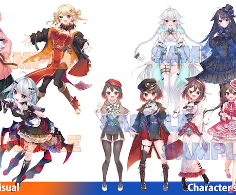 オリジナルキャラの立ち絵、キービジュアル描きます 理想のキャラを一緒につくりあげませんか？ イメージ2