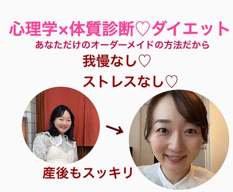 1dayカウンセリングでダイエット提案をします 万年ぽっちゃり体型でも我慢・リバウンドなしのダイエットが可能 イメージ1