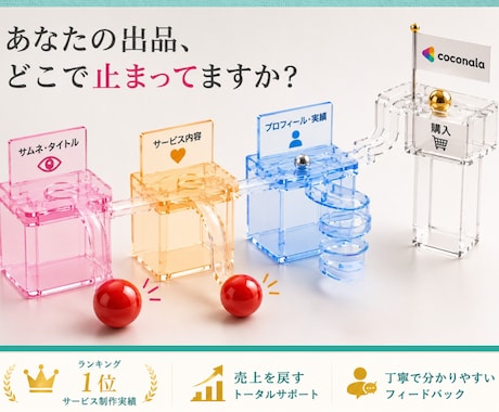 ココナラ出品の損ポイント見つけます 診断→改善案までわかりやすくご提案 イメージ1