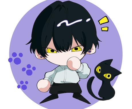 SNSアイコン用にミニキャライラストを描きます あなたのキャラのかっこいい・可愛い魅力をここに凝縮！ イメージ1