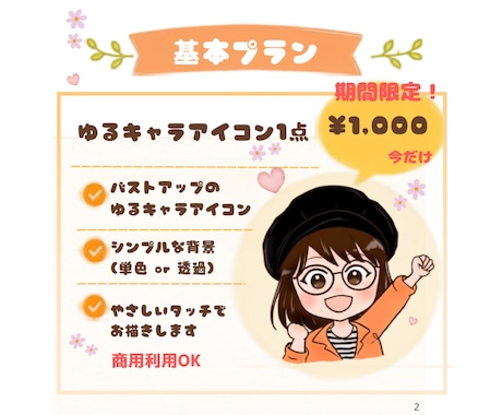 顔出しＮGの方必見☆ゆるふわ可愛いアイコン描きます SNSで大活躍中のゆるキャラアイコン♫商用利用OKです⁠ イメージ2