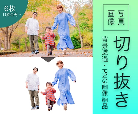 丁寧に切り抜き加工いたします 欲しいところだけ、綺麗に切り抜きます！ イメージ1