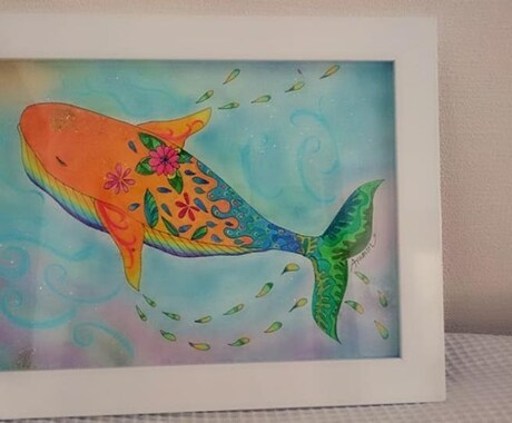 あなたを癒す、あなただけのクジラを描きます 不安、イライラから解放してくれるクジラの癒しが救います イメージ2