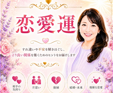 恋愛専門❤️あなたの恋をタロット鑑定します ✨初回限定✨相手の気持ち/未来/相性/恋の行方をお届け イメージ1