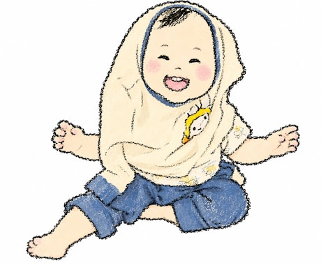 赤ちゃん（〜2歳くらい）のイラストを作成します イメージ1