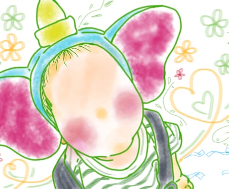 お子様の写真などで絵をかいたりします 可愛いくふわふわリボンをたくさん描けたらと思います イメージ2