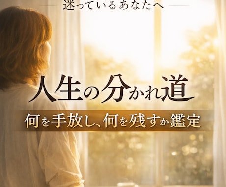 人生の分かれ道、何を手放し、何を残すか鑑定します 手放す勇気と、残す使命をお伝えします イメージ1