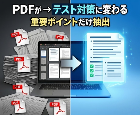 大学生の授業PDFをテスト対策に変えます 単位を取るために何をすべきか整理します イメージ2