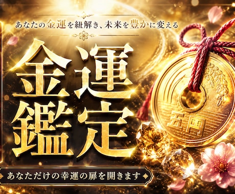 金運覚醒霊視｜富を受け取れない原因を視抜きます あなた本来の豊かさを阻む要因を読み解き、金運上昇へ導きます イメージ1