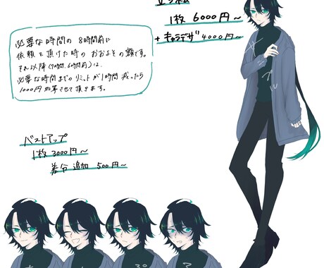 立ち絵当日納品します すぐに立ち絵が必要！？バッカモ〜ン！でも足掻けてえらい！ イメージ2