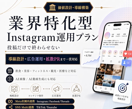 業界特化！インスタグラム運用をいたします 美容院・ネイル・飲食・宿泊・観光・歯医者・クリニックに特化！ イメージ1