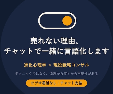 売れない理由、チャットで一緒に言語化します 進化心理学×現役戦略コンサルが刺さらない原因を特定します イメージ1