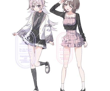 立ち絵描きます 可愛い女の子のキラキラした立ち絵描きます イメージ1