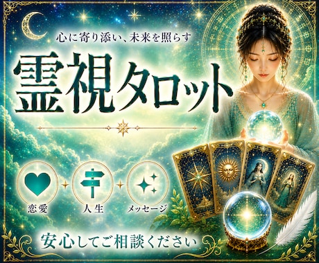 恋愛・仕事・人間関係◇霊感霊視タロット占いします いま必要なメッセージを届け、あなたに光を届けます イメージ1