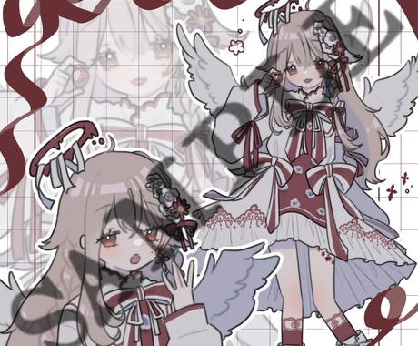 オリジナルキャラクターのイラストお描きします 5000円で全身+バストアップのイラスト！ イメージ2
