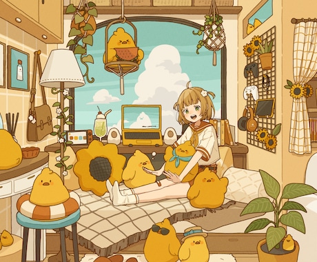 あなたの好きを詰め込んだ理想のお部屋を描きます サムネイル、配信背景、待機画面におすすめ！ イメージ1