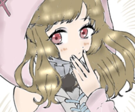 アイコンイラスの女の子色塗ります アイコンやSNSのイラストなど色塗りします イメージ2