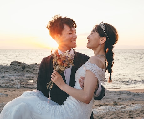 ウェディングの前撮り撮影します おふたり"らしさ"を大切に"記憶に残る"写真を撮ります イメージ1