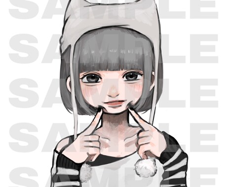 SNS用アイコン制作します 女の子、厚塗り、可愛い、デフォルメを描くのが得意です♡ イメージ2